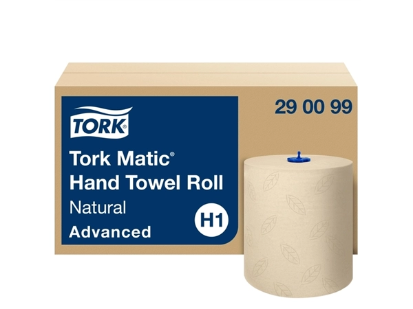 Een Handdoekrol Tork H1 Matic Advanced 2-laags 150m naturel 290099 koop je bij Egner kantoorspecialisten