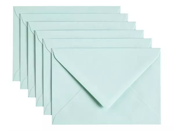 Envelop Papicolor C6 114x162mm zeegroen pak à 6 stuks