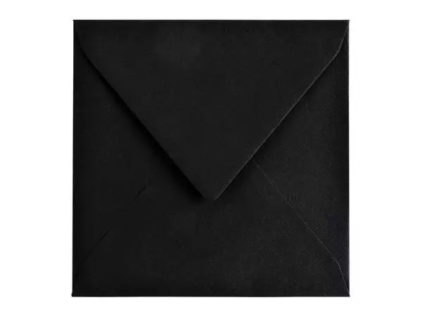 Een Envelop Papicolor 140x140mm ravenzwart pak à 6 stuks koop je bij Holster Kantoortotaal