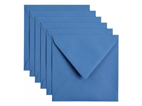 Envelop Papicolor 140x140mm donkerblauw pak à 6 stuks