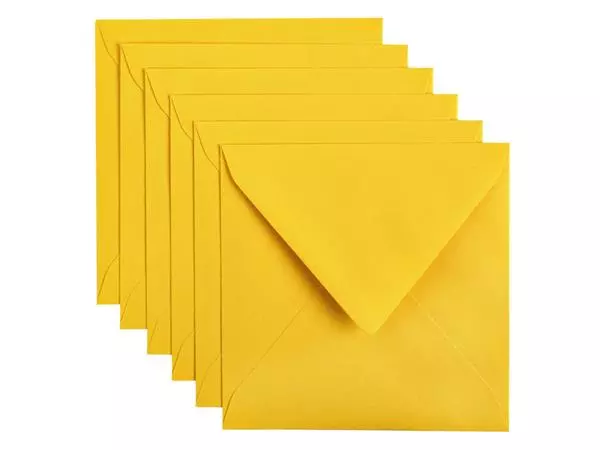 Een Enveloppe Papicolor 140x140mm jaune bouton d'or koop je bij QuickOffice BV