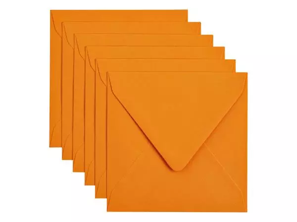 Een Envelop Papicolor 140x140mm oranje koop je bij De Joma BV