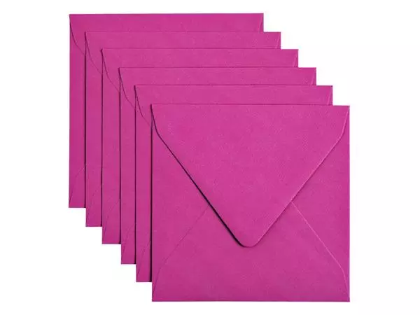 Een Envelop Papicolor 140x140mm felroze pak à 6 stuks koop je bij Deska Alles voor Kantoor