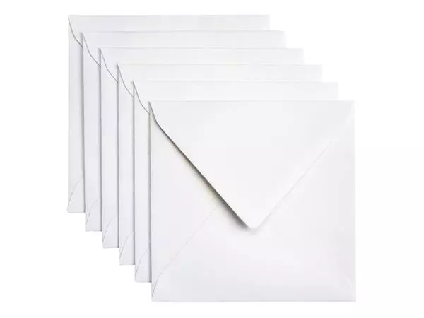 Een Envelop Papicolor 140x140mm metallic parelwit koop je bij Quality Office Supplies