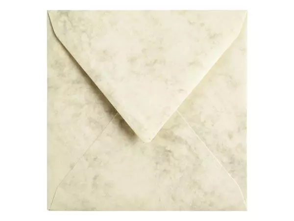 Een Envelop Papicolor 140x140mm marble ivoor koop je bij Sysdicom BV