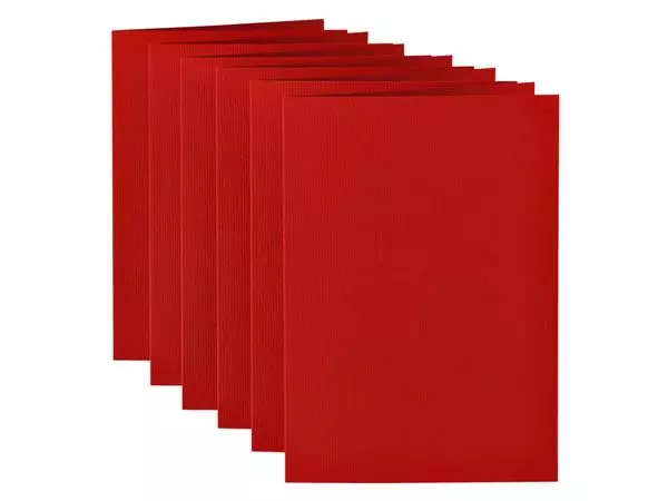 Een Correspondentiekaart Papicolor dubbel 105x148mm rood pak à 6 stuks koop je bij Quality Office Supplies