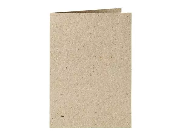 Een Correspondentiekaart Papicolor dubbel 105x148mm kraft grijs pak à 6 stuks koop je bij Supply Mij