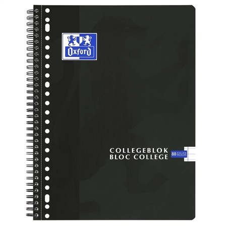 Een Collegeblk Oxf School A4+ ln 23gaats 160pag zwart koop je bij VDP Office