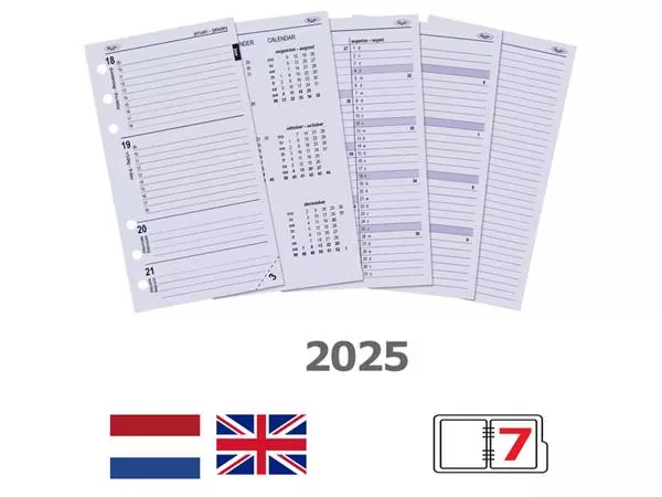 Agendavulling 2025 Kalpa Personal 7dagen/2pagina's