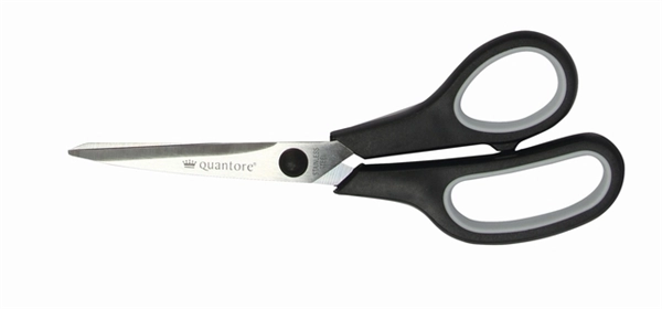 Een Schaar Quantore 190mm soft grip zwart koop je bij Quality Office Supplies