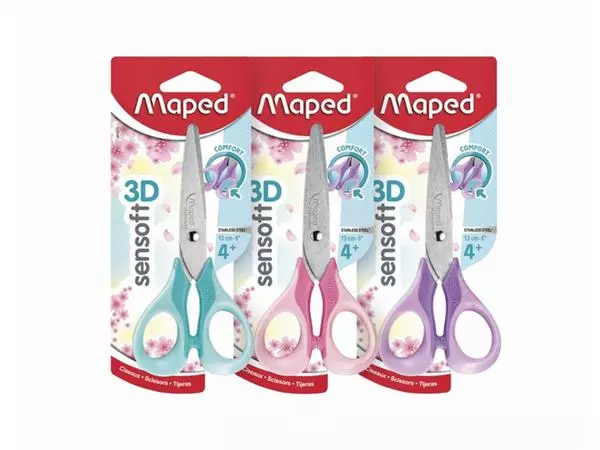 Een Schaar Maped Sensoft 13cm pastel assorti koop je bij Kantorice office & business supplies