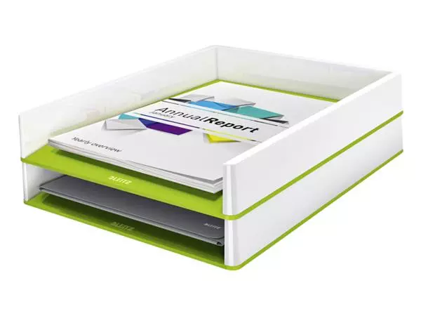 Een Brievenbak Leitz WOW A4 wit/groen koop je bij Quality Office Supplies