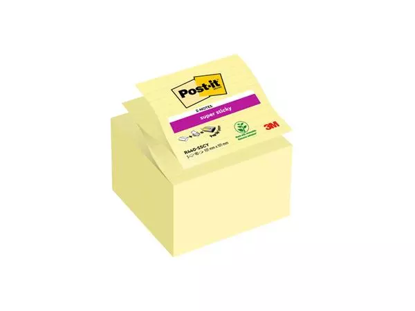 Memoblok Post-it Z-Notes S440 Super Sticky 100x100mm geel