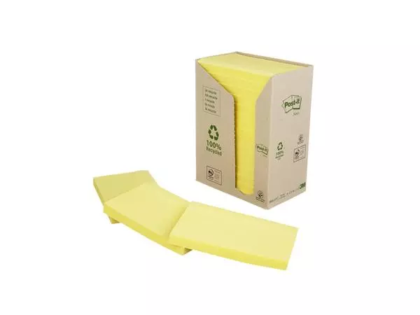 Een MEMOBLOK 3M POST-IT 655 76X127MM RECYCLE GEEL koop je bij Jacobs