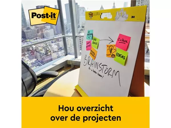 Een Meeting chart Post-it Super Sticky 563 50.8x58.4cm wit 20 vel koop je bij De Rijk Kantoorshop