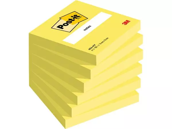Een Memoblok Post-it 654 76x76mm neon geel koop je bij iPlusoffice