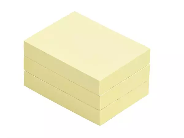 Een Memoblok Quantore 38x51mm geel 3 stuks koop je bij Quality Office Supplies