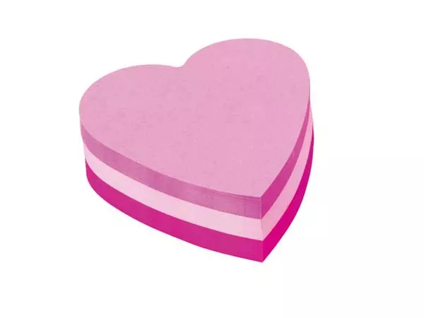 Een Memoblok Post-it Vormen 2007 70x70mm kubus hart roze koop je bij Kantoorboekhandel Van Atten