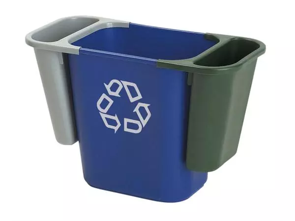 Een Papierbak Rubbermaid recycling medium 26L blauw koop je bij Friese Schrijfkamer