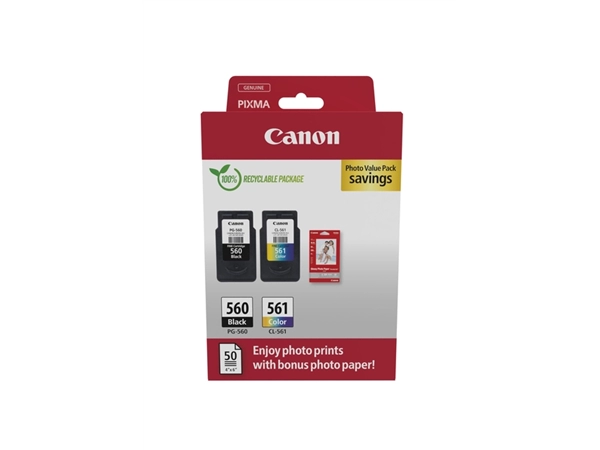 Een Inktcartridge Canon PG-560 CL-561 zwart + kleur koop je bij All Office Kuipers BV