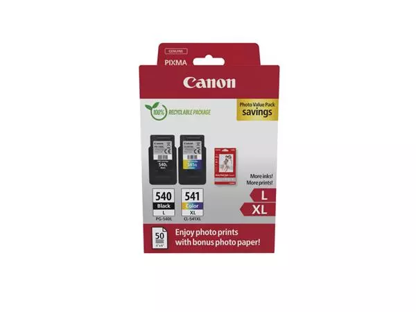 Een Inktcartridge Canon PG-540L + CL-541XL zwart + kleur koop je bij De Joma BV