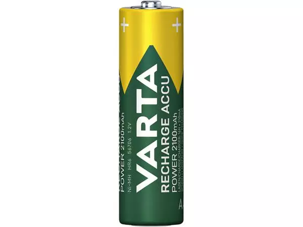 Een Batterij oplaadbaar Varta 4xAA 2100mAh ready2use koop je bij Egner kantoorspecialisten