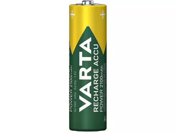 Een Batterij oplaadbaar Varta 4xAA 2100mAh ready2use koop je bij Topkantoor Repro Creatief