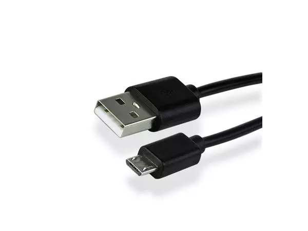 Een Câble Green Mouse USB Micro-A 2.0 2 mètres noir koop je bij QuickOffice BV