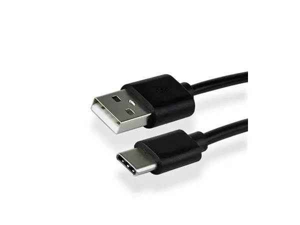 Een KABEL GREEN MOUSE USB C-A 2.0 2METER ZWART koop je bij All Office Kuipers BV