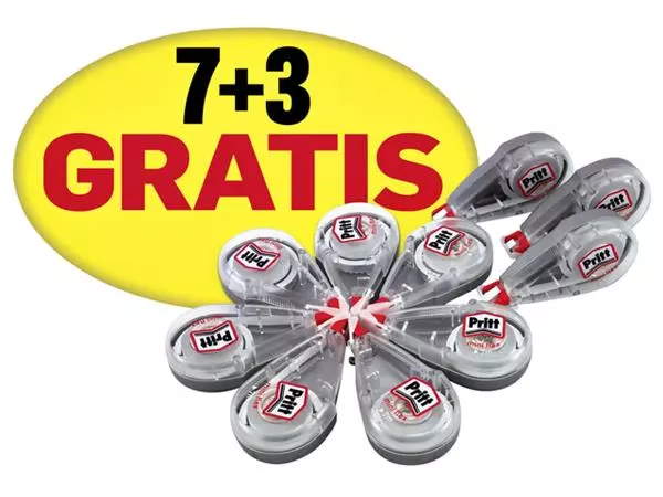 Correctieroller Pritt mini flex 4.2mmx7m valuepack à 7+3 gratis