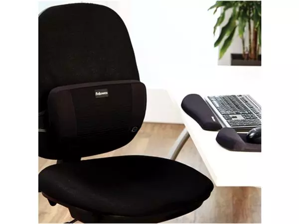 Een Muismat met polssteun Fellowes Plush Touch zwart koop je bij Kantorice office & business supplies