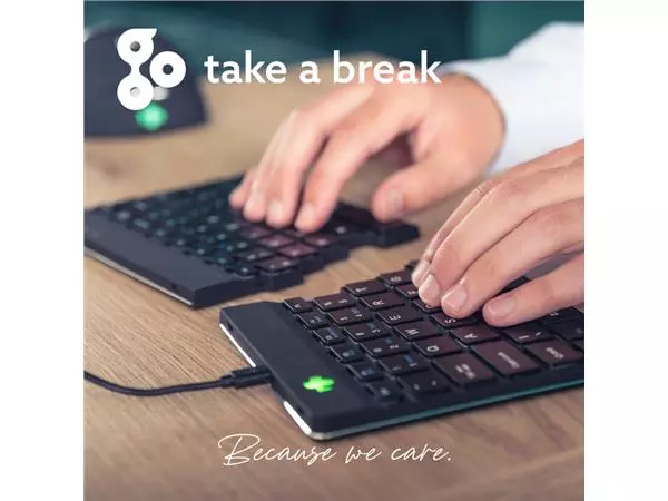 Een Toetsenbord R-Go Ergonomisch Split Break AZERTY koop je bij Continu Kantoor