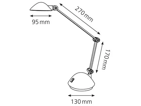 Een Bureaulamp Hansa led Space zilver koop je bij Kantorice office & business supplies