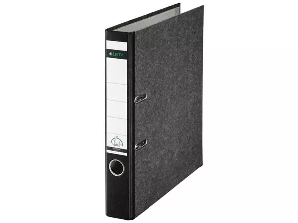 Een Ordner Leitz folio 50mm karton gewolkt zwart koop je bij Kantorice office & business supplies