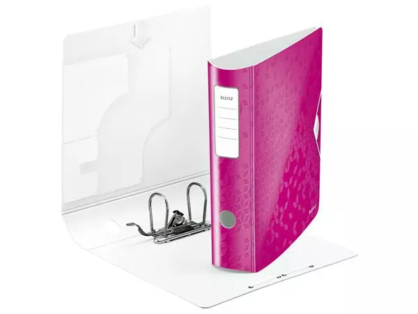 Een Ordner Leitz WOW active 180° 80mm PP A4 roze koop je bij QuickOffice BV