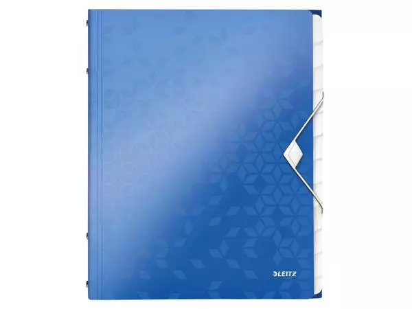 Een Sorteermap Leitz WOW 12 tabbladen PP blauw koop je bij Kantorice office & business supplies