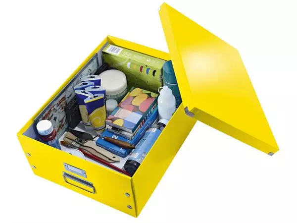 Een Opbergbox Leitz WOW Click & Store 369x200x482mm geel koop je bij iPlusoffice