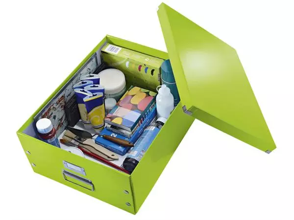 Een Opbergbox Leitz WOW Click & Store 369x200x482mm groen koop je bij De Joma BV
