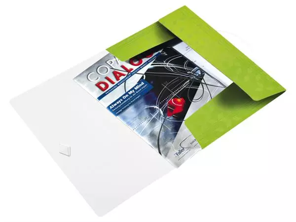 Een Elastomap Leitz WOW A4 3 kleppen PP groen koop je bij Schellen Boek- en Kantoorboekhandel