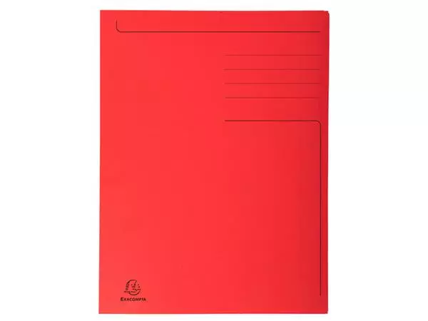 Een Dossiermap Exacompta Forever A4 3 kleppen 280gr rood koop je bij Company Supplies