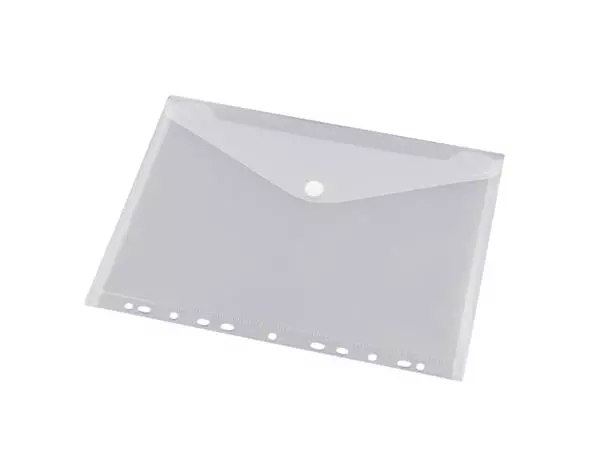 Een Enveloptas HF2 A4 240x310mm 11-gaats PP transparant wit koop je bij QuickOffice BV