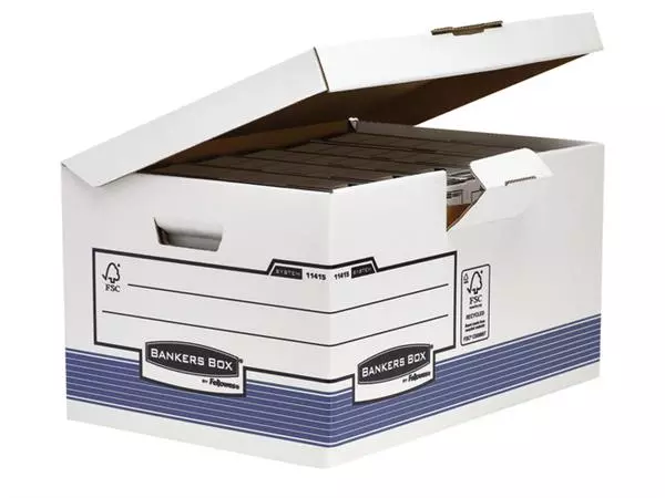 Een Opbergdoos bankers box system fold flip top maxi koop je bij All Office Kuipers BV
