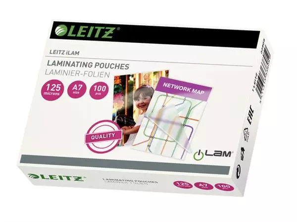 Een Lamineerhoes Leitz iLAM A7 2x125micron EVA 100 stuks koop je bij Den Otter Kantoorpartners B.V.