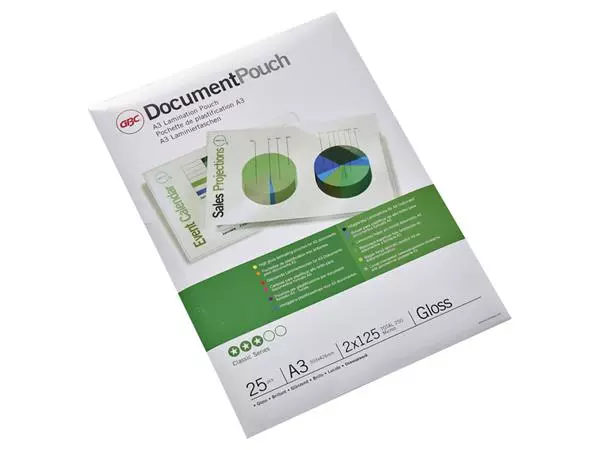 Een Pochette de plastification GBC A3 2x125mic brillant 25 pièces koop je bij QuickOffice BV