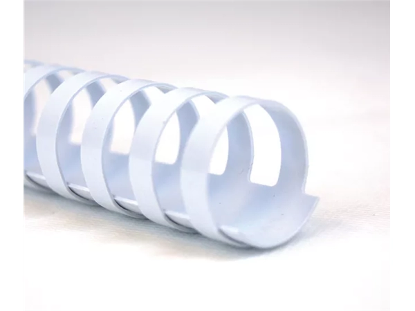 Een Bindrug GBC 22mm 21rings A4 wit 100 stuks koop je bij Kantoorenthuis.nl