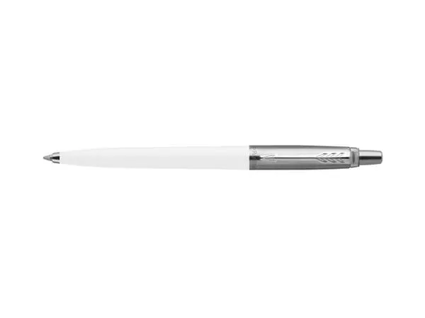 Een Balpen Parker Jotter Original white CT medium blister à 1 stuk koop je bij Peter Wind