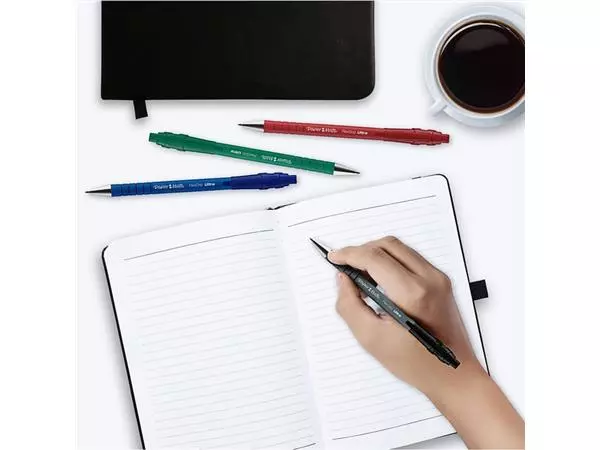 Een Balpen Paper Mate Flexgrip Ultra medium zwart valuepack 30+6 gratis koop je bij Kantorice office & business supplies