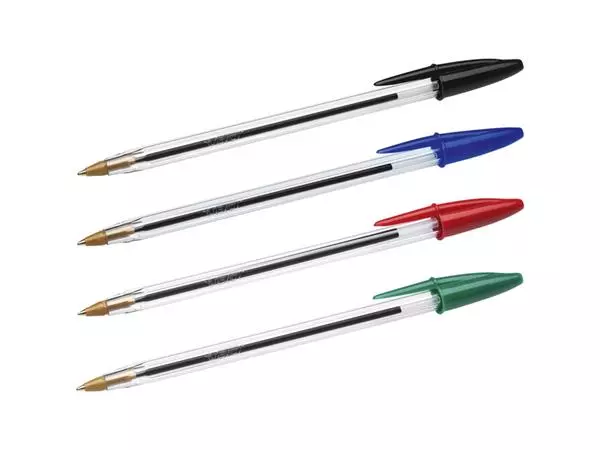 Een Balpen Bic Cristal medium rood koop je bij Kantorice office & business supplies