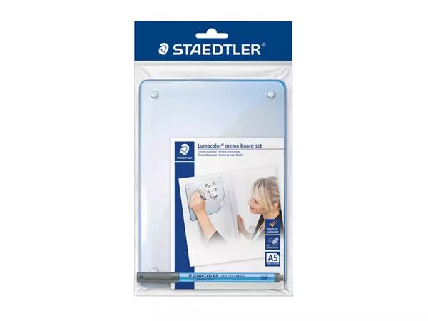 Een Whiteboard Staedtler Lumocolor memo A5 met pen 305 koop je bij All Office Kuipers BV