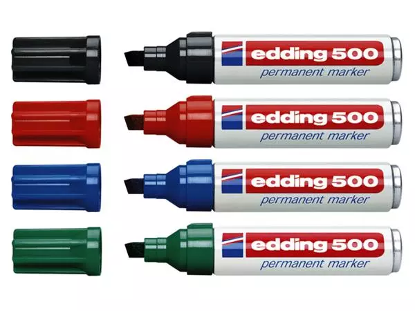 Een Viltstift edding 500 schuin 2-7mm rood koop je bij QuickOffice BV